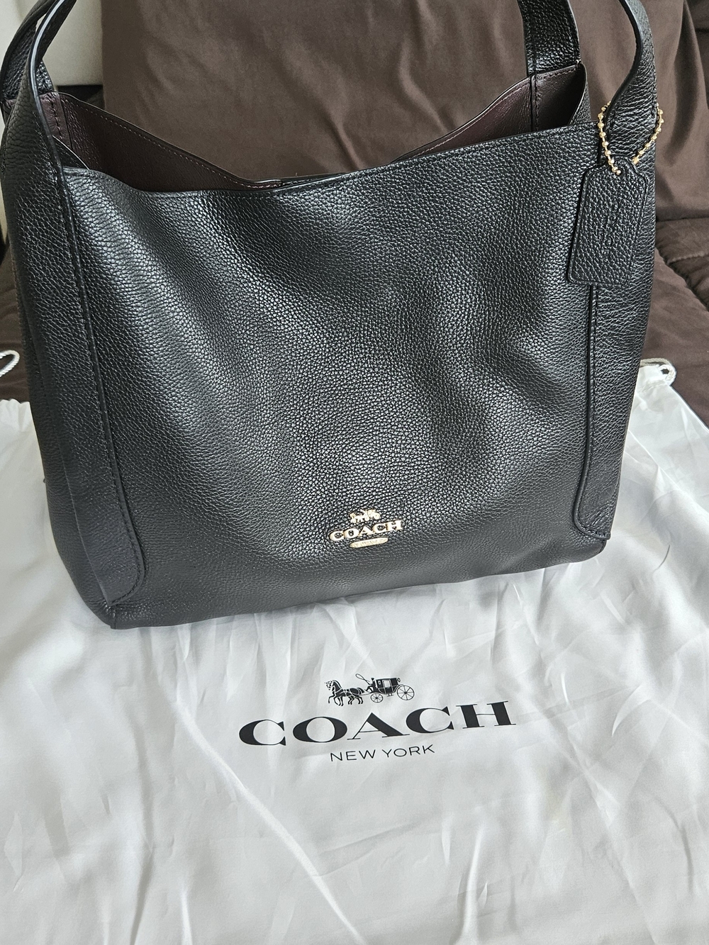 Coach Black Leather Hadley Hobo